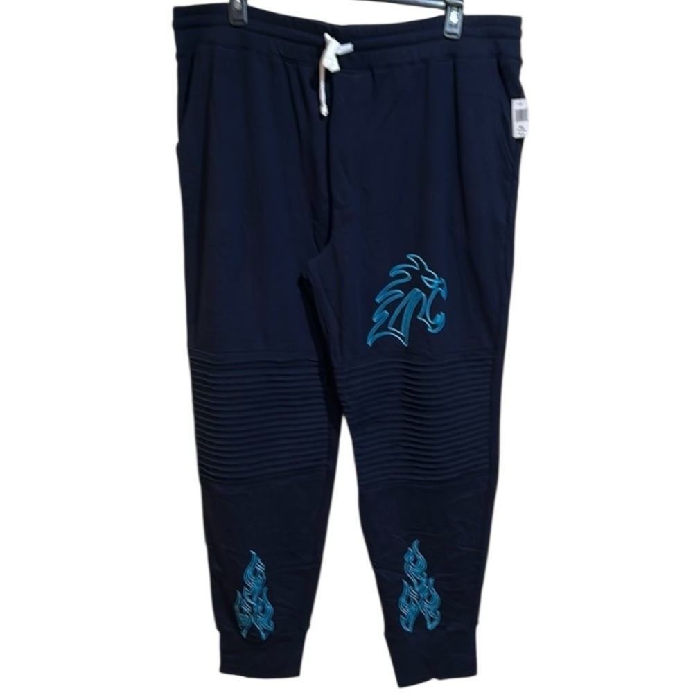 Disney unisex Hades  Navy Joggers with Blue Accent
